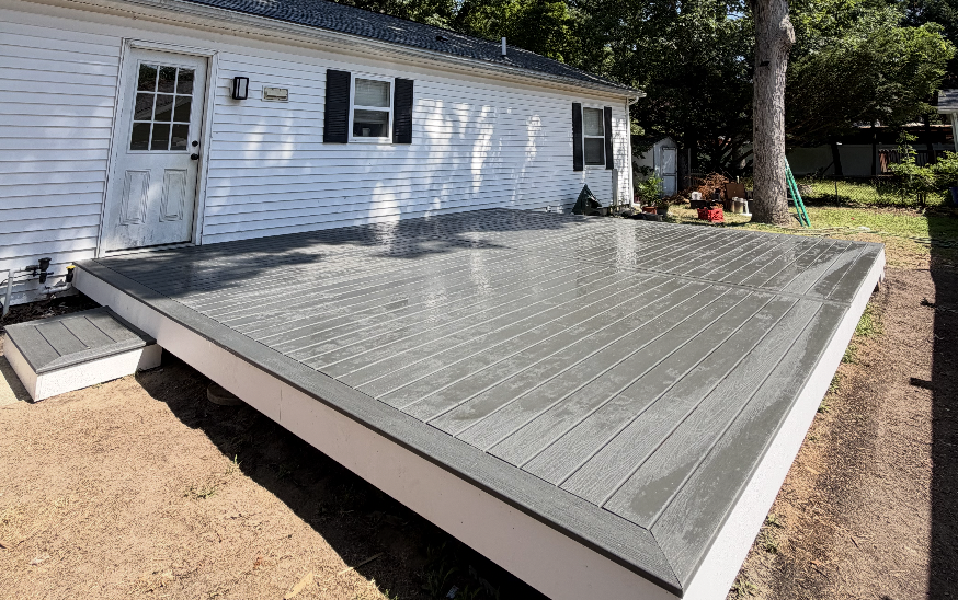 Worn deck before restoration